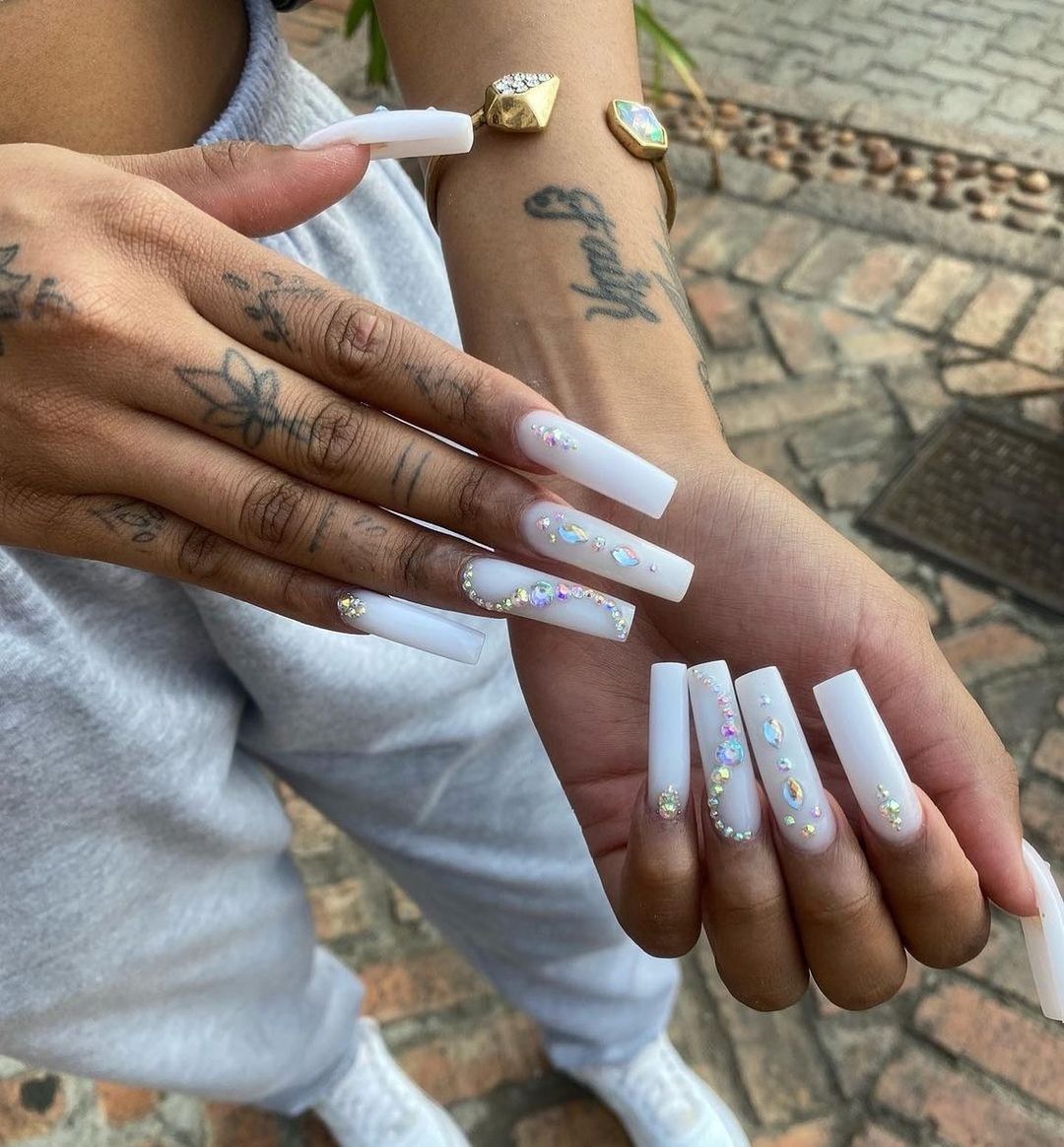 Soft White Nails