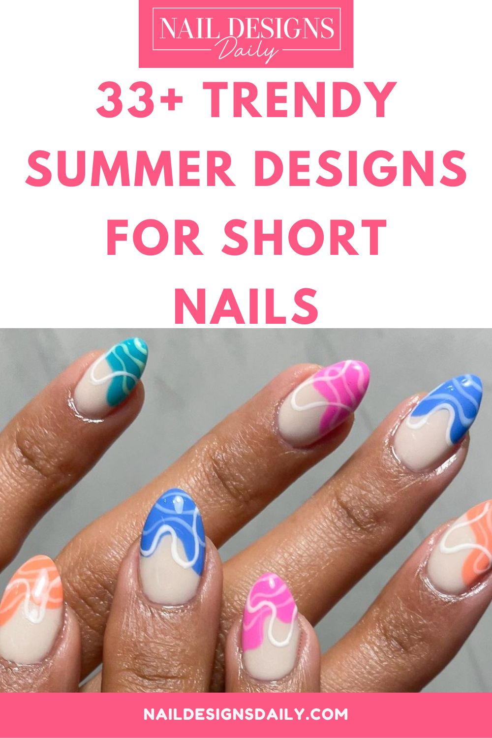 pinterest image for an article about Summer Nail Designs For Short Nails