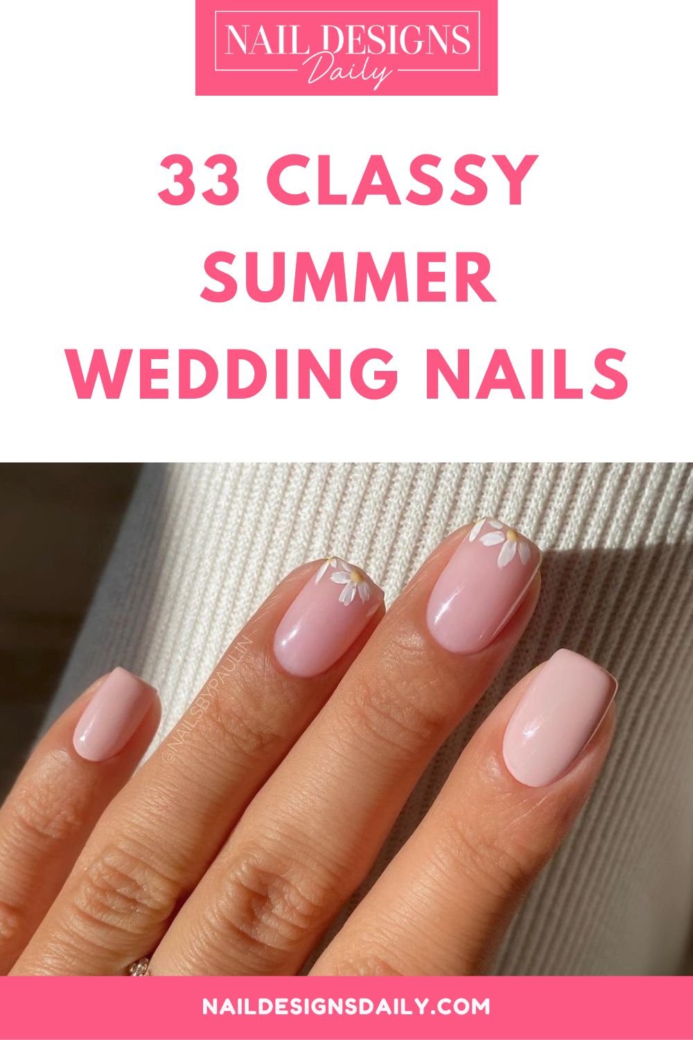 pinterest image for an article about Summer Wedding Nails 