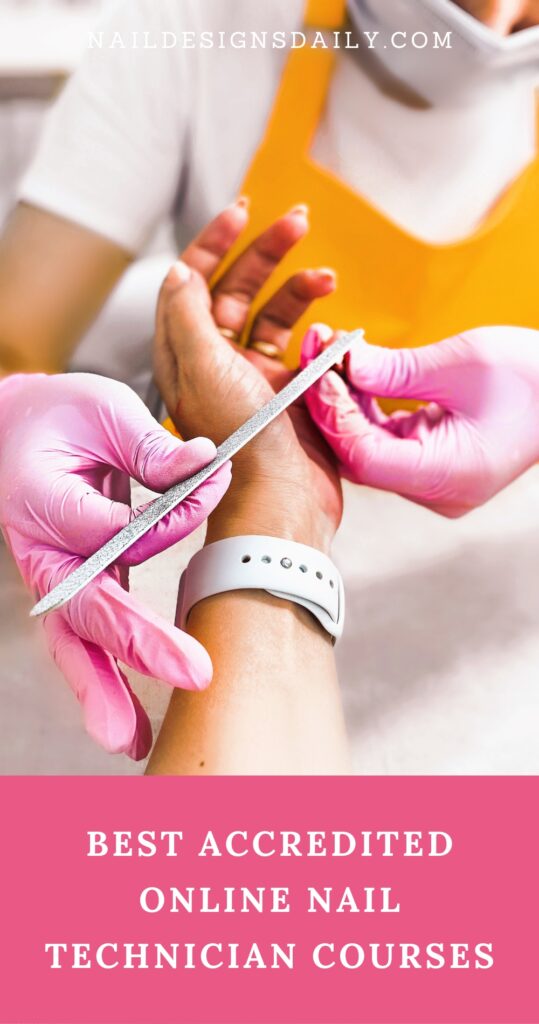 pin image for the article about online nail technician courses