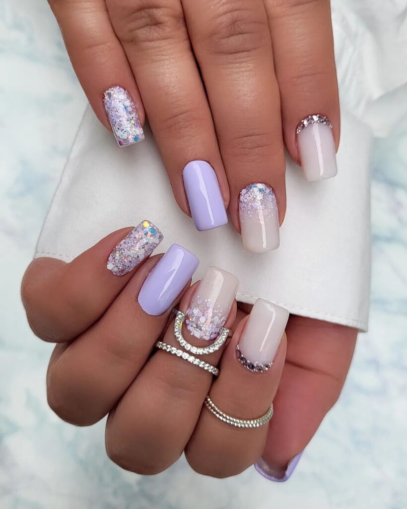 lavender nails short