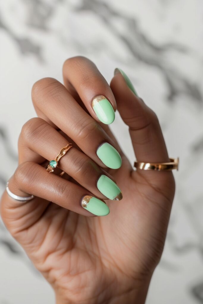 Pastel Green Nails