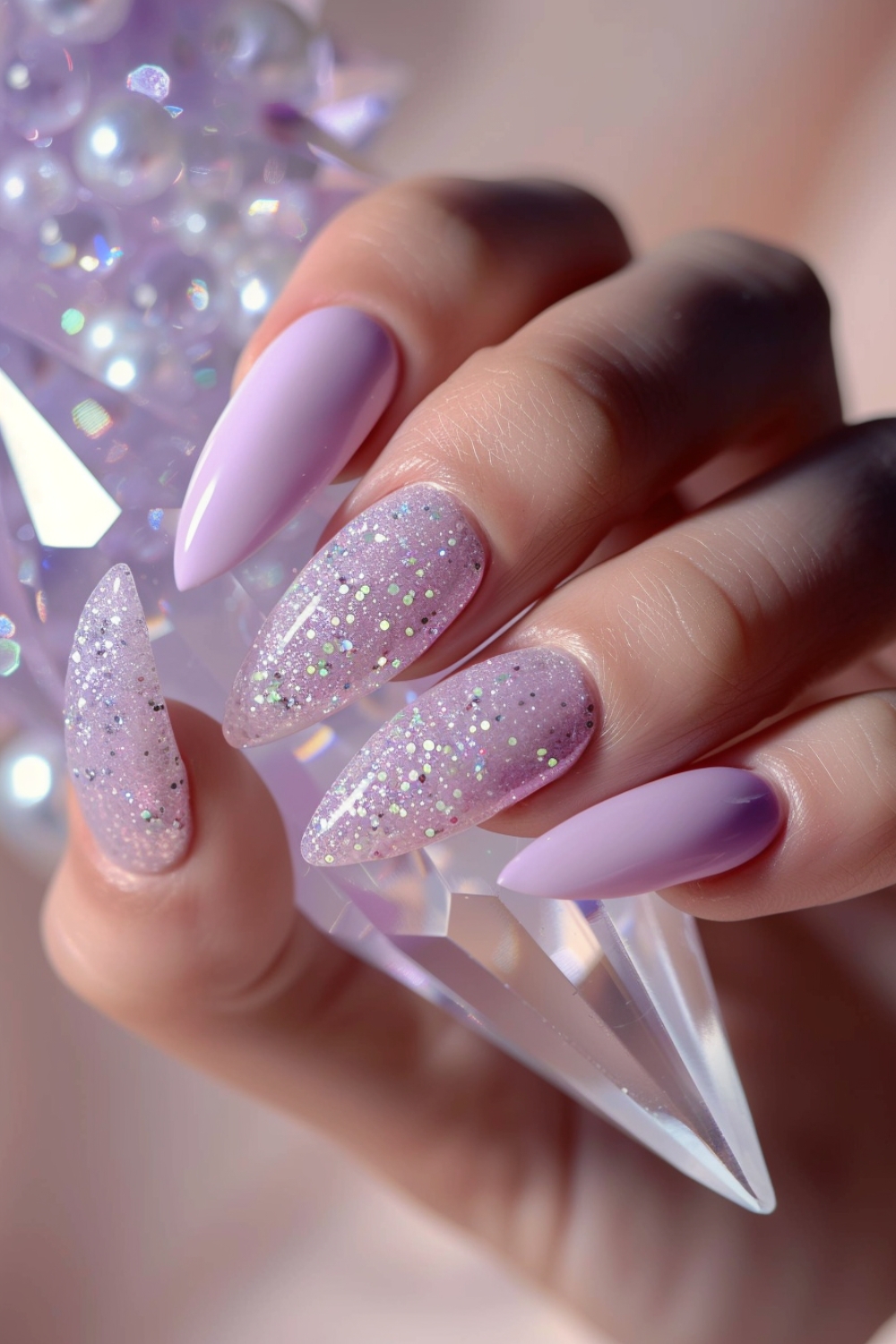pastel purple nails