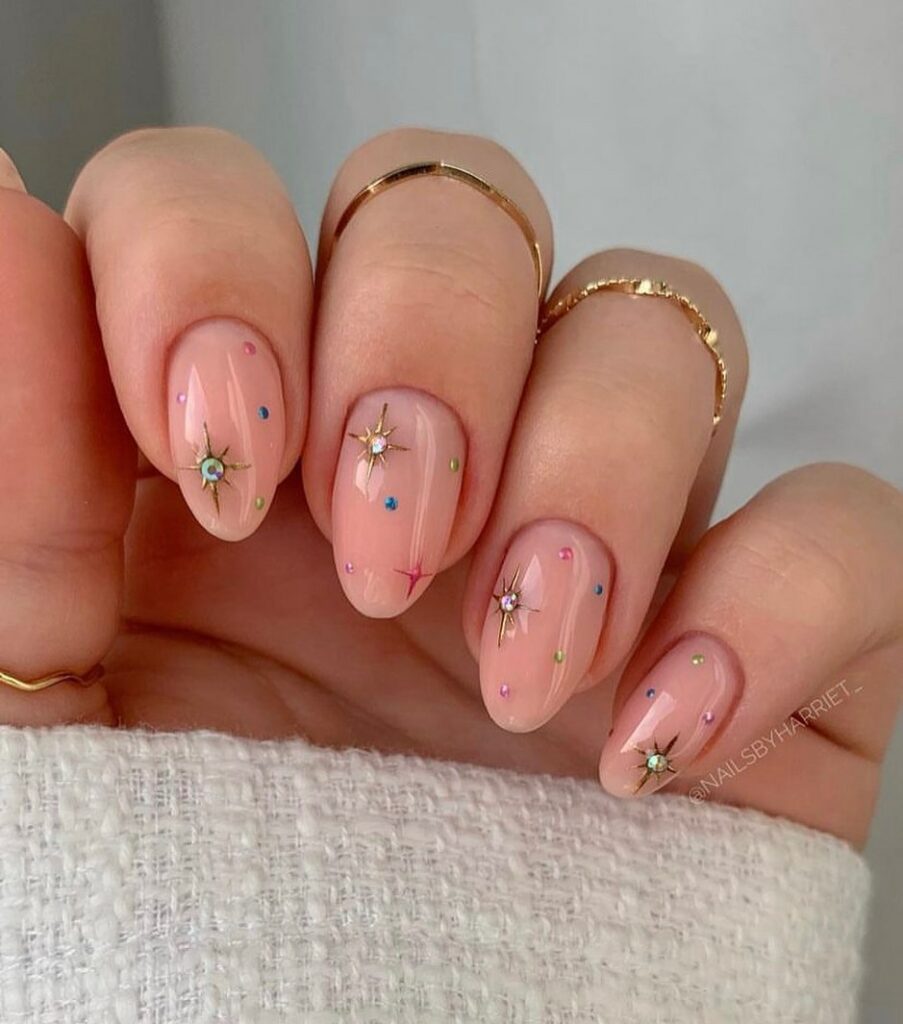 neutral beige nails